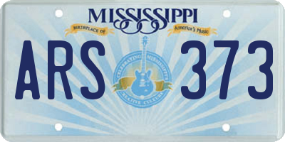 MS license plate ARS373