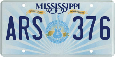 MS license plate ARS376