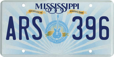 MS license plate ARS396