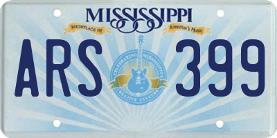 MS license plate ARS399