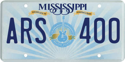 MS license plate ARS400