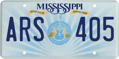MS license plate ARS405