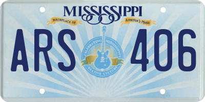 MS license plate ARS406