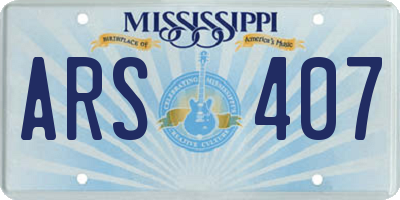 MS license plate ARS407