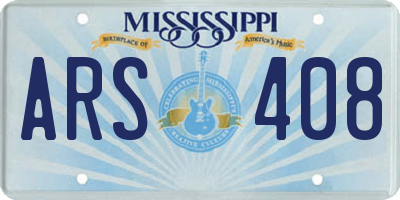 MS license plate ARS408