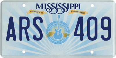 MS license plate ARS409