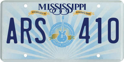MS license plate ARS410