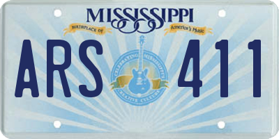 MS license plate ARS411