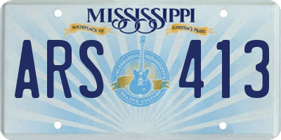 MS license plate ARS413