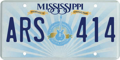 MS license plate ARS414