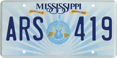MS license plate ARS419