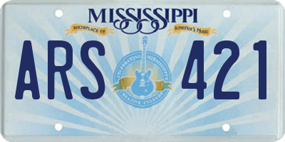 MS license plate ARS421