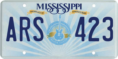 MS license plate ARS423