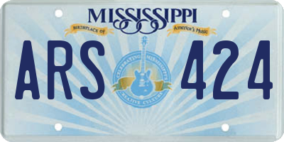 MS license plate ARS424