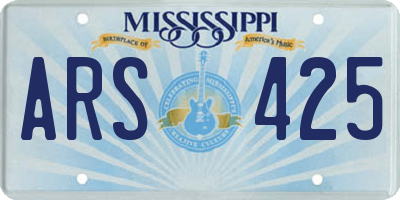 MS license plate ARS425