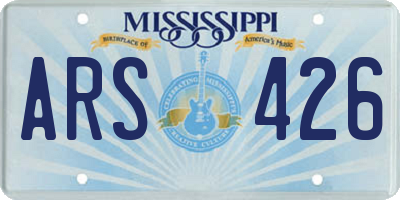 MS license plate ARS426