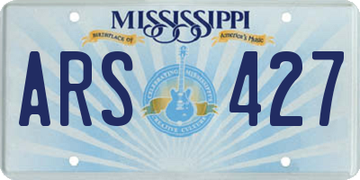 MS license plate ARS427