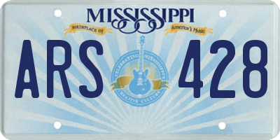 MS license plate ARS428
