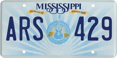 MS license plate ARS429