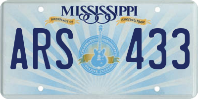 MS license plate ARS433