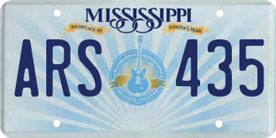 MS license plate ARS435