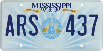 MS license plate ARS437
