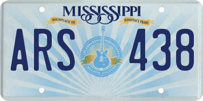 MS license plate ARS438