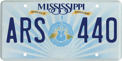 MS license plate ARS440