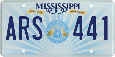 MS license plate ARS441