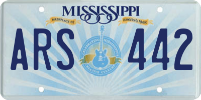 MS license plate ARS442