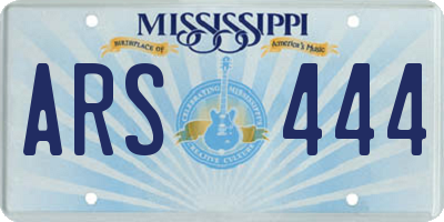 MS license plate ARS444
