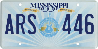 MS license plate ARS446
