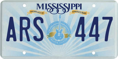 MS license plate ARS447