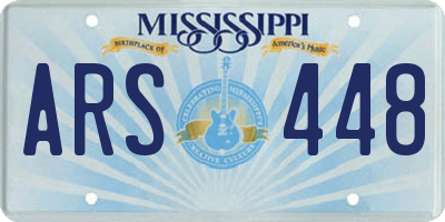 MS license plate ARS448