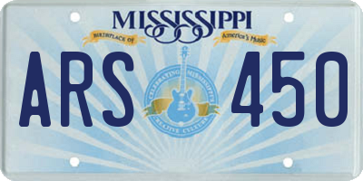 MS license plate ARS450