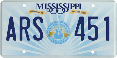 MS license plate ARS451