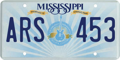 MS license plate ARS453