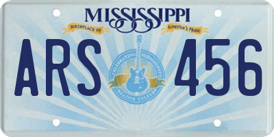 MS license plate ARS456