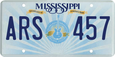 MS license plate ARS457