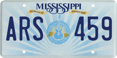 MS license plate ARS459