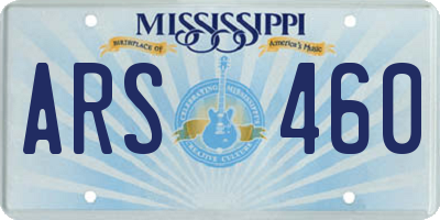 MS license plate ARS460