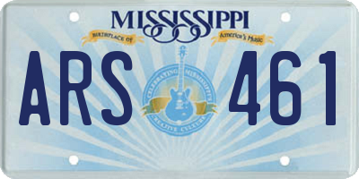 MS license plate ARS461
