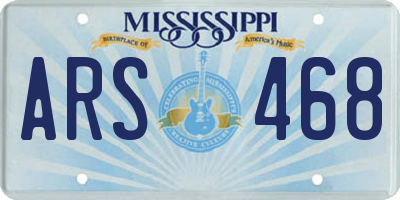 MS license plate ARS468