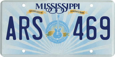 MS license plate ARS469