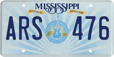 MS license plate ARS476