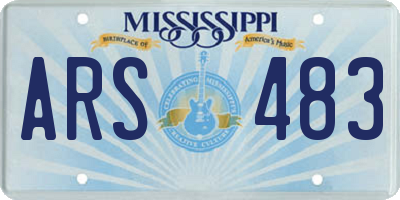 MS license plate ARS483