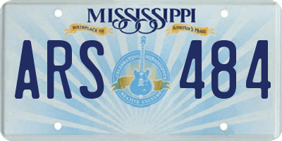 MS license plate ARS484