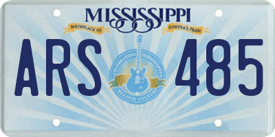 MS license plate ARS485