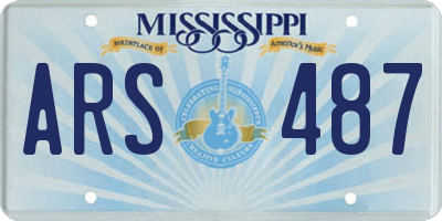 MS license plate ARS487