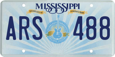 MS license plate ARS488
